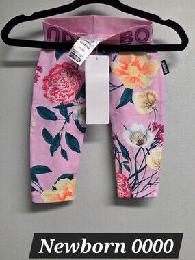 Bonds Pink Floral Baby Leggings Newborn 0000